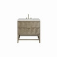 thumbnail image 1 of James Martin Vanities D100-V36-PBO-3LDL Emmeline 36" Single Basin Ash Wood Vanity Set -, 1 of 7