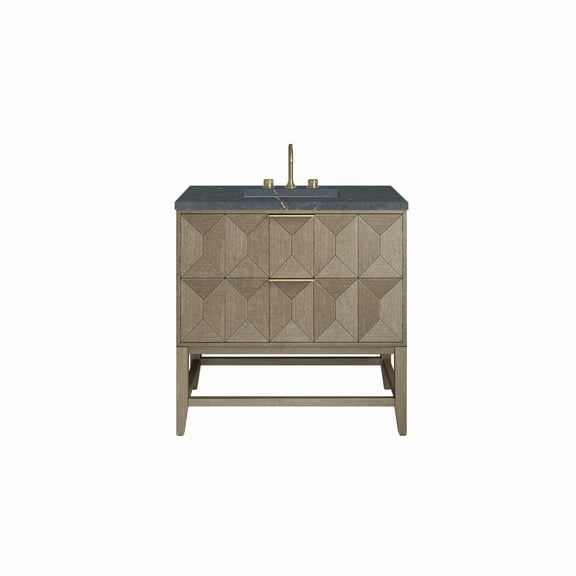 James Martin Vanities D100-V36-3Pbl Emmeline 36" Free Standing Single Basin Ash Wood