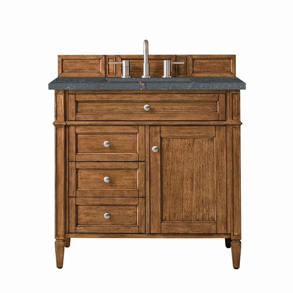 James Martin Vanities 650-V36-SBR-3PBL Brittany 36" Single Basin Poplar Wood Vanity Set -
