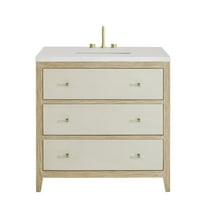James Martin Vanities 36" Single Vanity, Sunwashed Oak with Embossed Shagreen