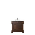 thumbnail image 1 of James Martin Vanities 36" Single Vanity, Warm Cherry w/ 3 CM White Zeus Quartz Top, 1 of 7
