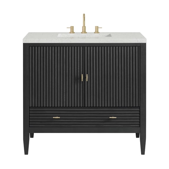 James Martin Vanities 485-V36-3Ldl Myrrin 36" Single Basin Wood Vanity Set - Carbon Oak
