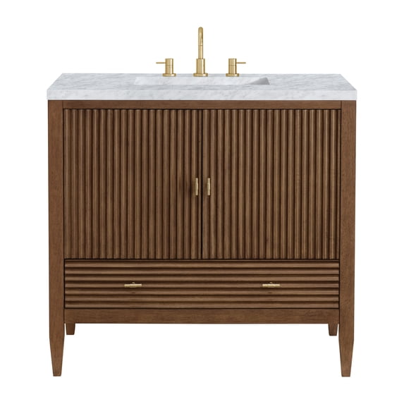 James Martin Vanities 485-V36-WLT-3CAR Myrrin 36" Single Basin Wood Vanity Set -