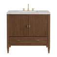 thumbnail image 1 of James Martin Vanities 485-V36-3Vsl Myrrin 36" Single Basin Wood Vanity Set - Mid-Century, 1 of 7