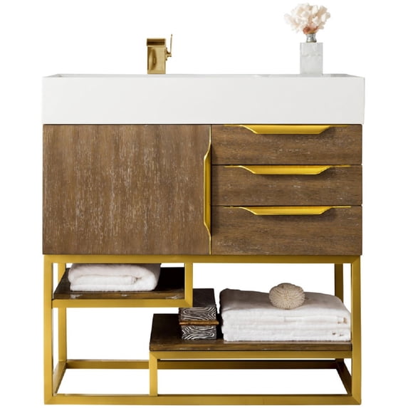 James Martin Vanities 388-V59d-Rg-Dgg Columbia 59" Double Basin Birch Wood Vanity Set -