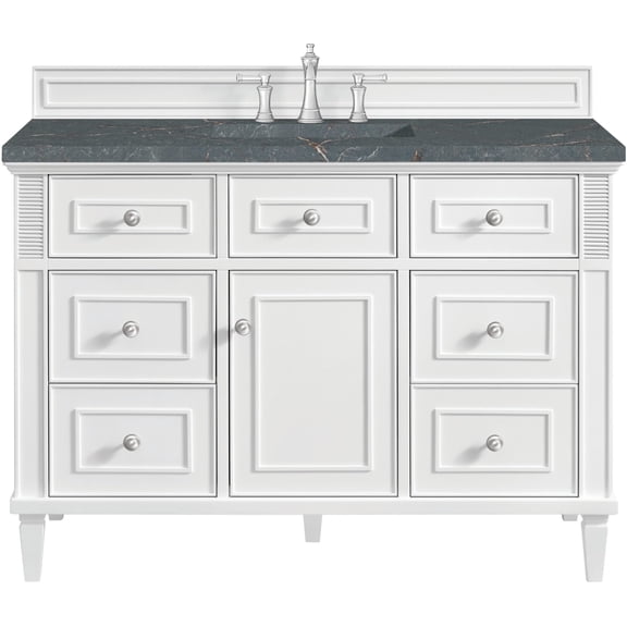 James Martin Vanities 424-V48-BW-FPBL Lorelai 48" Free Standing Single Basin Hardwood