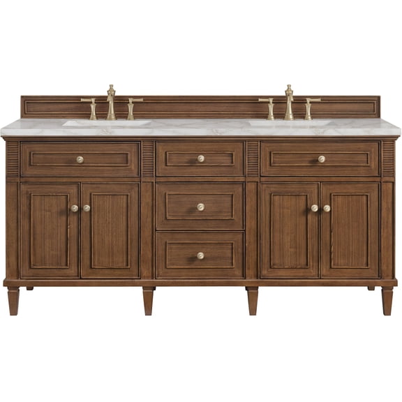 James Martin Vanities 424-V72-WLT-FVSL Lorelai 72" Free Standing Double Basin Hardwood