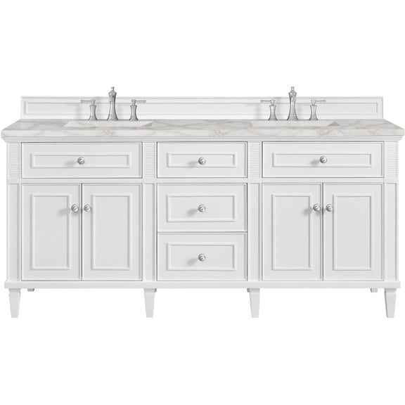 James Martin Vanities 424-V72-BW-FVSL Lorelai 72" Free Standing Double Basin Hardwood