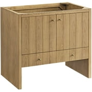 James Martin Vanities 435-V36 Hudson 36" Single Basin Ash Wood Vanity Cabinet Only - Wood