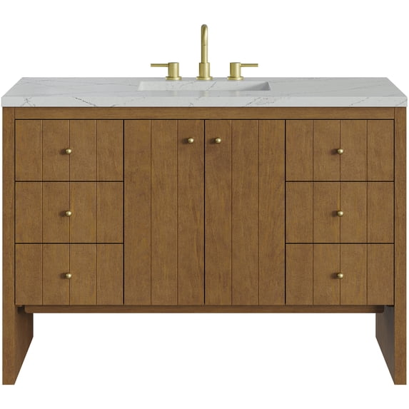 James Martin Vanities 435-V48-3Enc Hudson 48" Free Standing Single Basin Poplar Wood