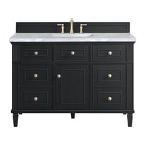 James Martin Vanities 424-V48-3Car Lorelai 48" Single Basin Wood Vanity Set - Black