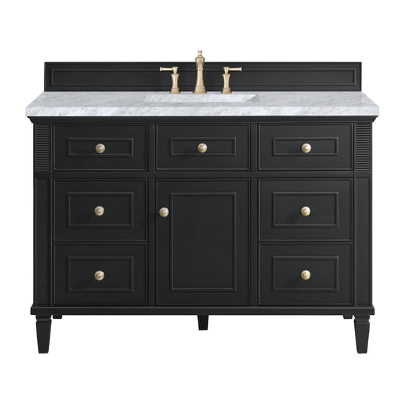 James Martin Vanities 424-V48-3Car Lorelai 48" Single Basin Wood Vanity Set - Black