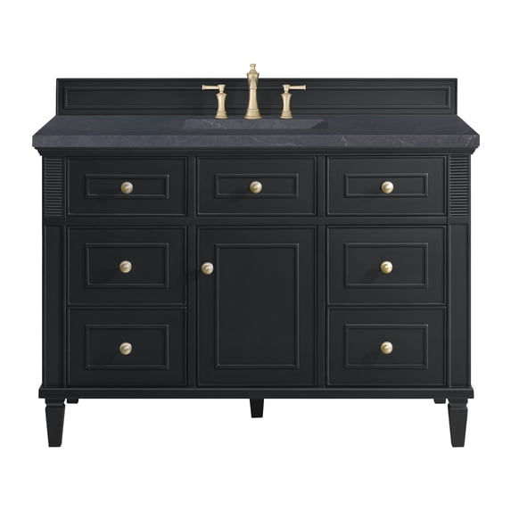 James Martin Vanities 424-V48-3Csp Lorelai 48" Single Basin Wood Vanity Set - Black