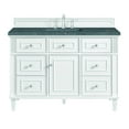 thumbnail image 1 of James Martin Vanities 48" Single Vanity, Bright White w/ 3 CM Parisien Bleu Quartz Top, 1 of 14