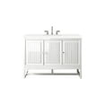 thumbnail image 1 of James Martin Vanities E645-V48-3Wz Athens 48" Free Standing Single Basin Vanity Set -, 1 of 5