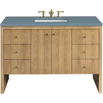 James Martin Vanities 435-V48-3Cbl Hudson 48" Single Basin Ash Wood Vanity Set - Light