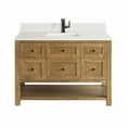 thumbnail image 1 of James Martin Vanities 48" Single Vanity, Light Natural Oak w/ Single Hole 3 CM White Zeus Top, 1 of 7