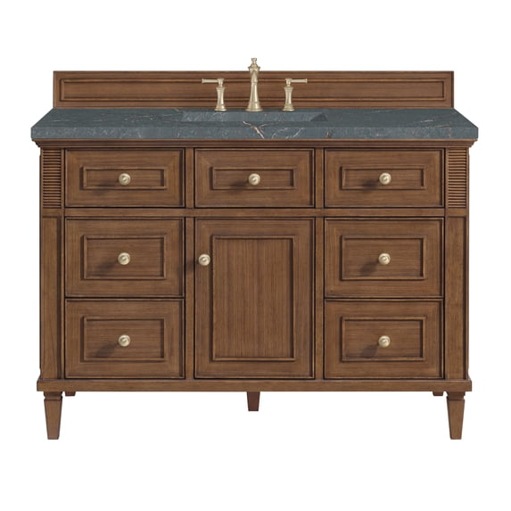 James Martin Vanities 424-V48-3Pbl Lorelai 48" Single Basin Wood Vanity Set - Mid-Century