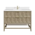 thumbnail image 1 of James Martin Vanities D100-V48-1Wz Emmeline 48" Single Basin Ash Wood Vanity Set - Pebble, 1 of 2