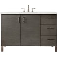 thumbnail image 1 of James Martin Vanities 48" Single Vanity, Silver Oak, w/ 3 CM Eternal Jasmine Pearl Quartz Top, 1 of 7