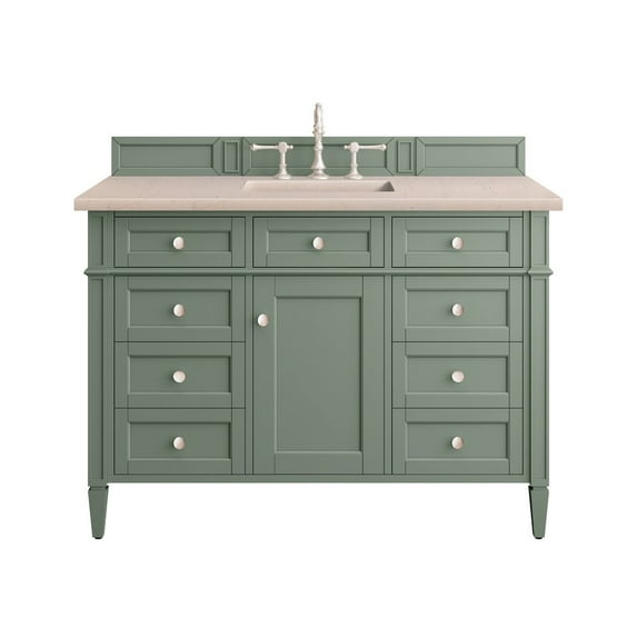 James Martin Vanities 48" Single Vanity, Smokey Celadon w/ 3 CM Eternal Marfil Top