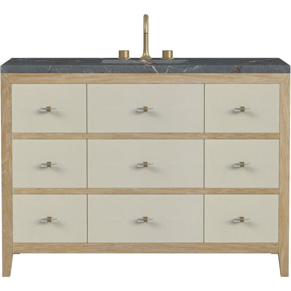 James Martin Vanities D604-V48-SHG-3PBL Celeste 48" Single Basin Wood Vanity Set -