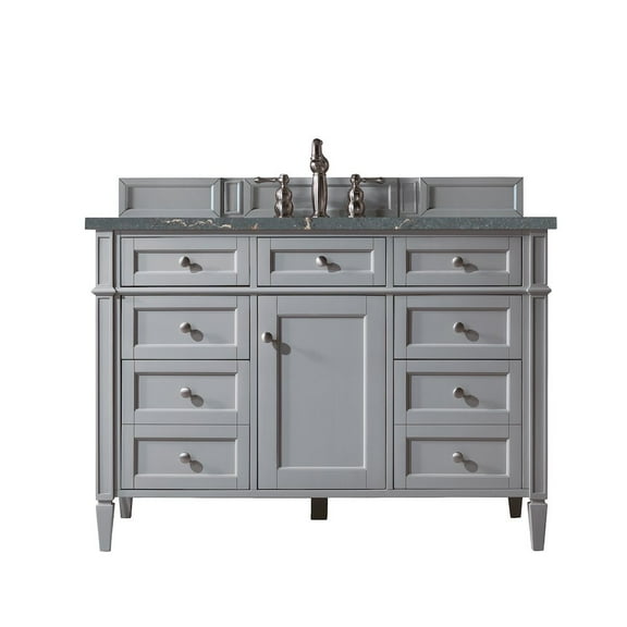 James Martin Vanities 48" Single Vanity, Urban Gray w/ 3 CM Parisien Bleu Quartz Top