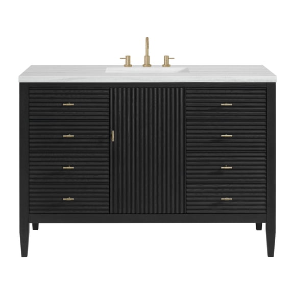 James Martin Vanities 485-V48-3Af Myrrin 48" Single Basin Wood Vanity Set - Carbon Oak