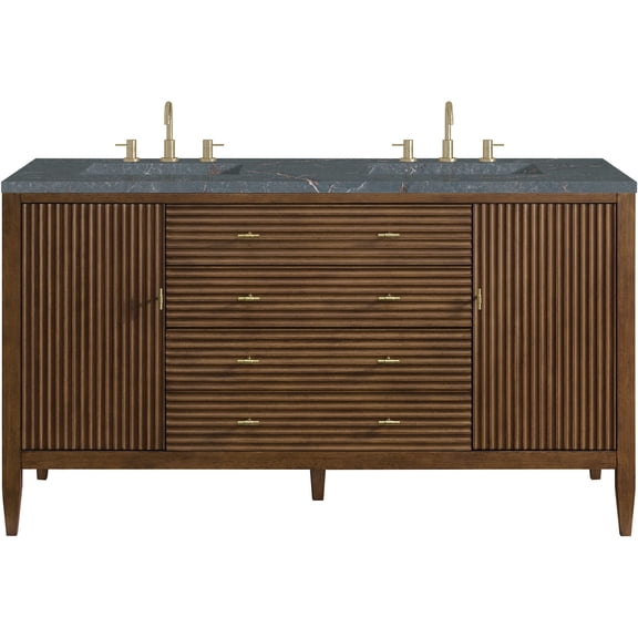 James Martin Vanities 485-V60D-WLT-FPBL Myrrin 60" Free Standing Double Basin Poplar Wood