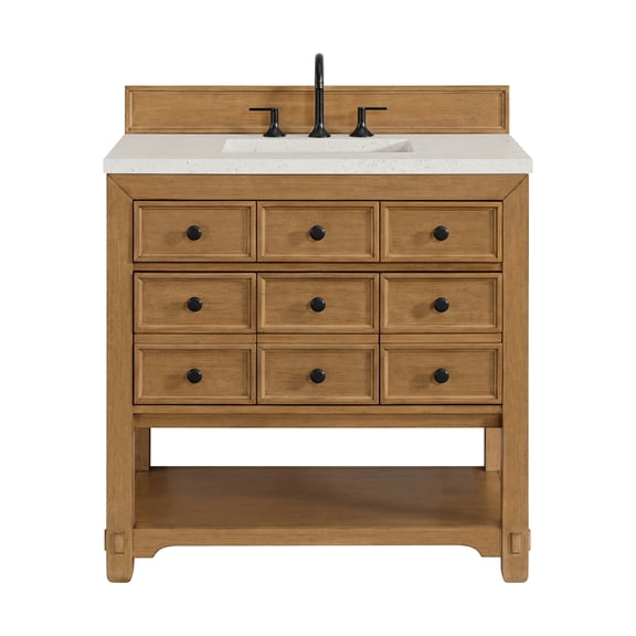 James Martin Vanities 505-V36-AMB-3LDL Malibu 36" Free Standing Single Basin Vanity Set -
