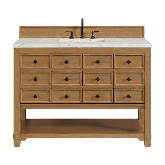 James Martin Vanities 505-V48-AMB-3VSL Malibu 48" Free Standing Single Basin Vanity Set -