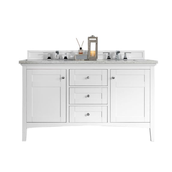 James Martin Vanities 527-V60d-3Odsc Palisades 60" Free Standing Double Basin Vanity Set
