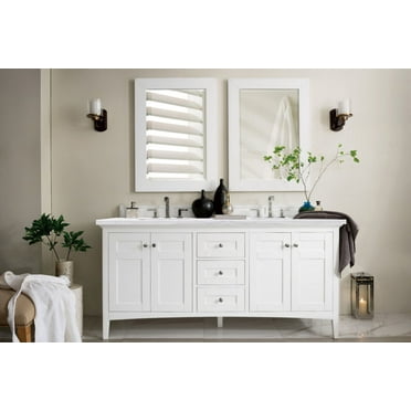 James Martin Vanities 527-V72-3Af Palisades 72" Free Standing Double Vanity Set - White