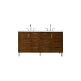 thumbnail image 1 of James Martin Vanities 60" Double Vanity, American Walnut, w/ 3 CM Ethereal Noctis Quartz Top, 1 of 5