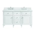 thumbnail image 1 of James Martin Vanities 60" Double Vanity, Bright White w/ 3 CM Ethereal Noctis Quartz Top, 1 of 7