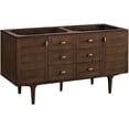 thumbnail image 1 of James Martin Vanities 670-V60d Amberly 60" Free Standing Or Wall Mounted Double Basin, 1 of 7