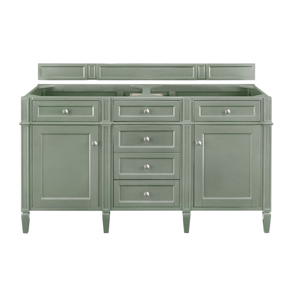 Smokey Celadon Green 60" Double Freestanding Vanity Cabinet