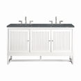 thumbnail image 1 of James Martin Vanities E645-V60D-GW-3PBL Athens 60" Double Basin Poplar Wood Vanity Set -, 1 of 2