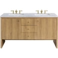 thumbnail image 1 of James Martin Vanities 435-V60d-3Car Hudson 60" Free Standing Double Basin Poplar Wood, 1 of 7