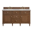 thumbnail image 1 of James Martin Vanities 424-V60D-WLT-3VSL Lorelai 60" Double Basin Wood Vanity Set -, 1 of 7