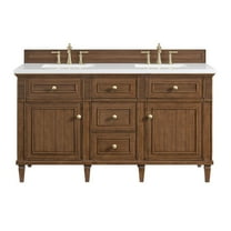 James Martin Vanities 60" Double Vanity, Mid-Century Walnut