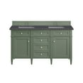 thumbnail image 1 of James Martin Vanities 60" Double Vanity, Smokey Celadon w/ 3 CM Charcoal Soapstone Top, 1 of 5