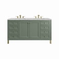 thumbnail image 1 of James Martin Vanities 305-V60d-3Vsl Chicago 60" Double Basin Wood Vanity Set - Smokey, 1 of 4