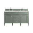 thumbnail image 1 of James Martin Vanities 60" Double Vanity, Smokey Celadon w/ 3 CM Victorian Silver Top, 1 of 5