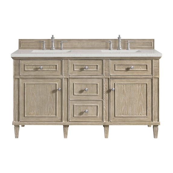James Martin Vanities 424-V60D-WWO-3LDL Lorelai 60" Double Basin Wood Vanity Set -