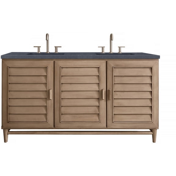 James Martin Vanities 620-V60d-3Csp Portland 60" Free Standing Double Basin Vanity Set -