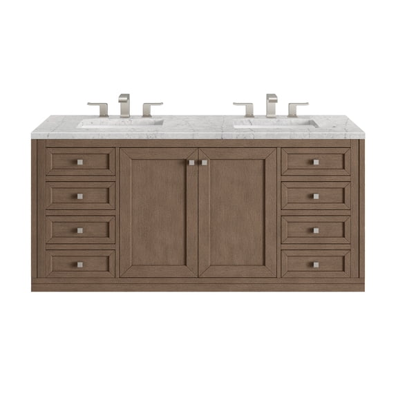 James Martin Vanities 305-V60d-3Ejp Chicago 60" Free Standing Or Wall Mounted Double Basin