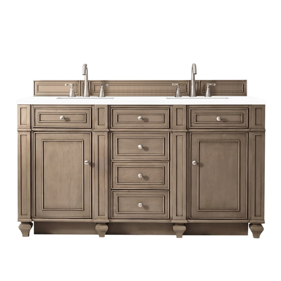James Martin Vanities 157-V60D-WW-3WZ Bristol 60" Free Standing Double Basin Vanity Set -