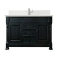 thumbnail image 1 of James Martin Vanities 60" Single Vanity, Antique Black w/ Single Hole 3 CM White Zeus Quartz Top, 1 of 5