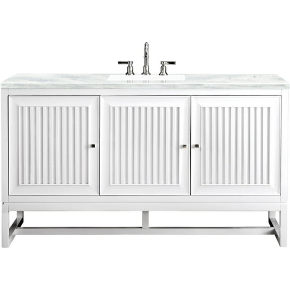 James Martin Vanities E645-V60s-3Af Athens 60" Free Standing Single Wood Vanity Set -